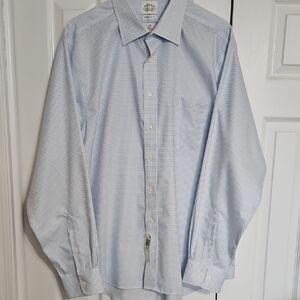 Men's Classic Light Blue Checkered Dress Shirt